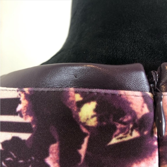 Antonio Melani Purple Plum Floral V-neck Scuba Sheath Dress NWT - Picture 9 of 9